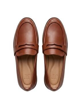 JustFab Women’s 7 Chic Hans Brown Preppy Penny Loafers